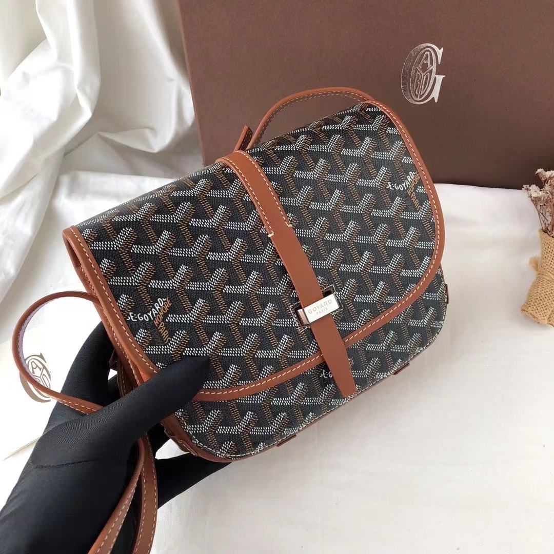 GOYARD 고야드 벨베데르 크로스백 블랙브라운 스몰