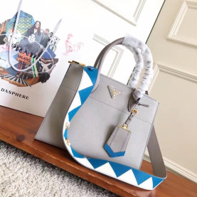PRADA 프라다 패러다임 토트 숄더백 ,1BA102-5,31cm,그레이