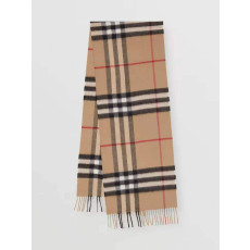 BURBERRY 버버리 캐시미어 머플러 브라운+그레이