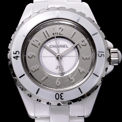 CHANEL 제이12 H4861 - 33 mm 샤넬 정품 스위스 쿼츠 탑재 여성용 그레이 다이얼 브레이슬릿 cha0134 - CHANEL J12 Full Ceramic Grey Dial Bracelet Chanel Genuine Original Swiss ETA Quartz Movement