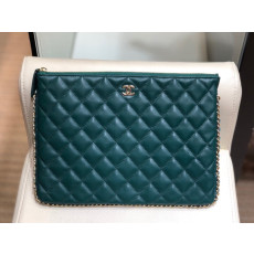 CHANEL 샤넬 2020 레더 클러치백,CHAB1238,28CM,그린