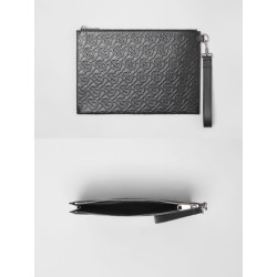 BURBERRY 2020 TB Leather Clutch Bag , 30cm - 버버리 2020 남여공용 TB 레더 클러치백 ,BURB0413,30cm,블랙