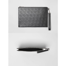 BURBERRY 2020 TB Leather Clutch Bag , 30cm - 버버리 2020 남여공용 TB 레더 클러치백 ,BURB0413,30cm,블랙