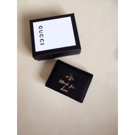 GUCCI 2020 애니멀리에 여성 반지갑 블랙,레드,핑크