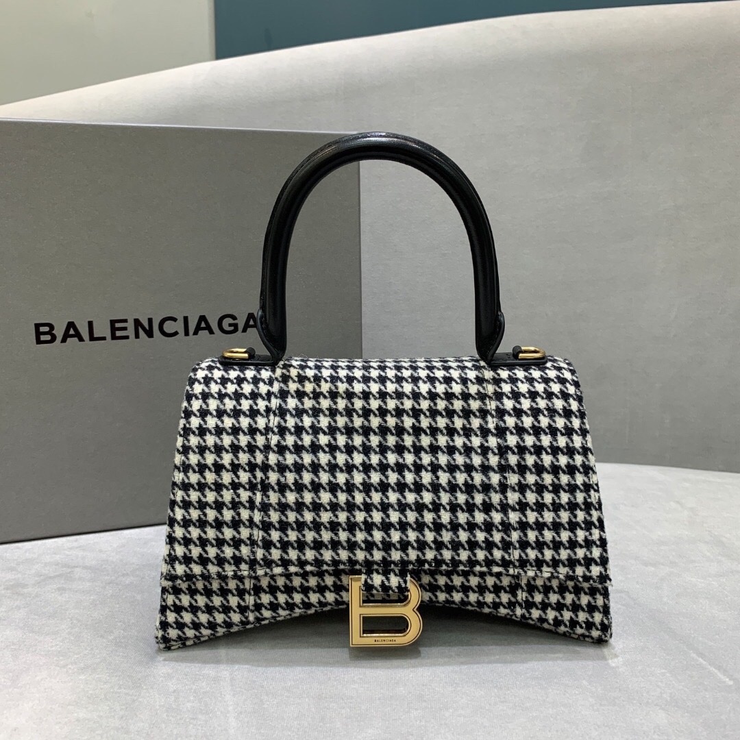 BALENCIAGA 여성용 발렌시아가 아워글라스 숄더 토트백 XS , S