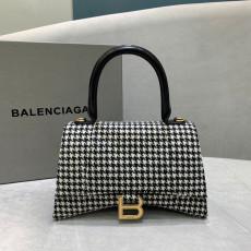 BALENCIAGA 여성용 발렌시아가 아워글라스 숄더 토트백 XS , S