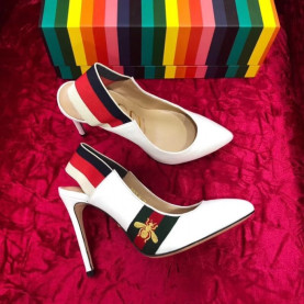 GUCCI 구찌 Gucci Leather Web slingback pump 구두 3COLOR