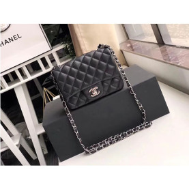 CHANEL 샤넬 클래식 미니 17cm A1115-17 램스킨 은장