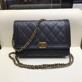 CHANEL 샤넬 캐비어 WOC 미니 크로스백 금장 A033811 19CM