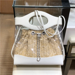 CHANEL 샤넬 PVC&양가죽 쇼핑백 A0517 신상