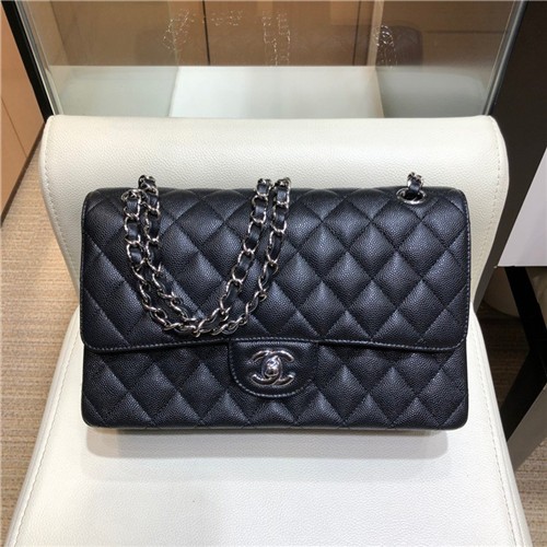 CHANEL 샤넬 캐비어 은장 숄더백 25CM 1112 신상