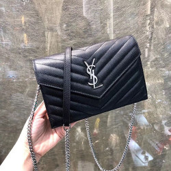 SAINT LAURENT 생로랑 WOC 체인백 은장 Y10104-1