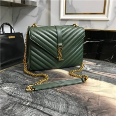 SAINT LAURENT 생로랑 사첼백 골드 토트&숄더 24CM