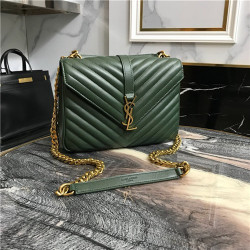 SAINT LAURENT 생로랑 사첼백 골드 토트&숄더 24CM