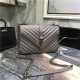 SAINT LAURENT 생로랑 사첼백 은장 토트&숄더 24CM