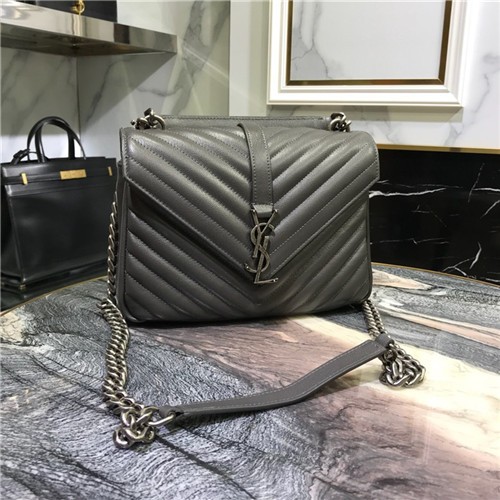 SAINT LAURENT 생로랑 사첼백 은장 토트&숄더 24CM