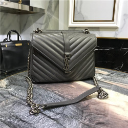 SAINT LAURENT 생로랑 사첼백 은장 토트&숄더 24CM