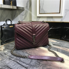 SAINT LAURENT 생로랑 사첼백 은장 토트&숄더 24CM