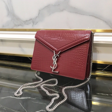 SAINT LAURENT 생로랑 악어무늬 체인 숄더백 Y1011-1신상