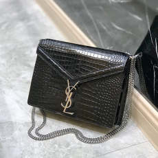 SAINT LAURENT 생로랑 악어무늬 체인 숄더백 Y1011-2 /신상