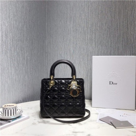 DIOR 디올 레이디백 44551 금장 24CM