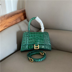 BALENCIAGA 발렌시아가 아워글래스 탑 핸들백 악어무늬 B1060-3 신상