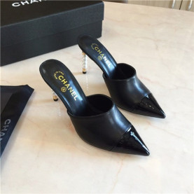 CHANEL 샤넬 힐  슬리퍼 굽높이8CM C1990-2 신상