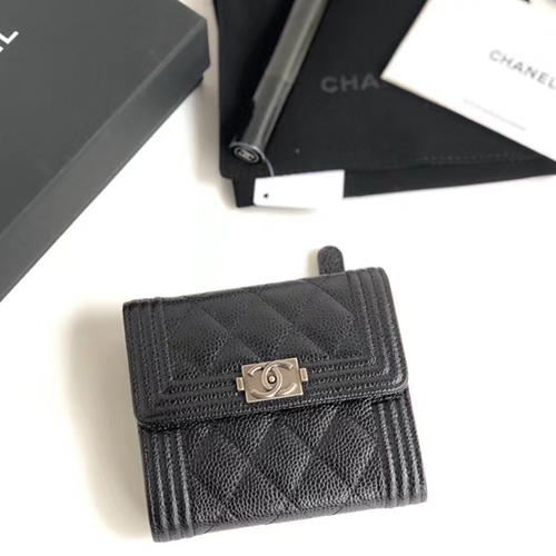 CHANEL 샤넬 LEBOY 지갑 캐비어 은장 AS5041