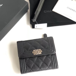 CHANEL 샤넬 LEBOY 지갑 캐비어 은장 AS5041