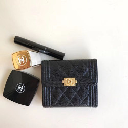 CHANEL 샤넬 LEBOY 지갑 캐비어 금장 AS5040