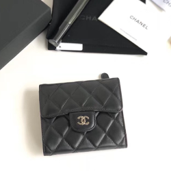 CHANEL 샤넬 지갑 램스킨 은장 AS-5099