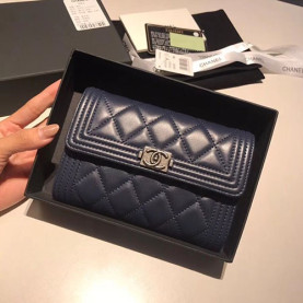CHANEL 샤넬 지갑 양가죽 은장 15CM AS87099
