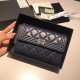 CHANEL 샤넬 지갑 양가죽 은장 15CM AS87099