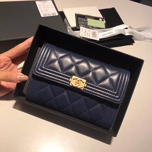 CHANEL 샤넬 지갑 양가죽 금장 15CM AS87099