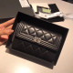 CHANEL 샤넬 지갑 양가죽 은장 15CM AS87099