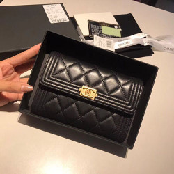 CHANEL 샤넬 지갑 양가죽 금장 15CM AS87099