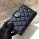 CHANEL 샤넬 지갑 캐비어 은장 15CM AS30211