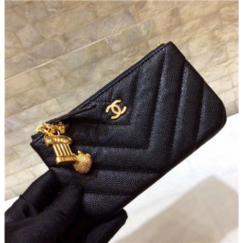 CHANEL 샤넬 캐비어 금장 동전지갑 AS1010-1