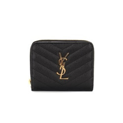 SAINT LAURENT 생로랑 캐비어 컴팩트 반지갑