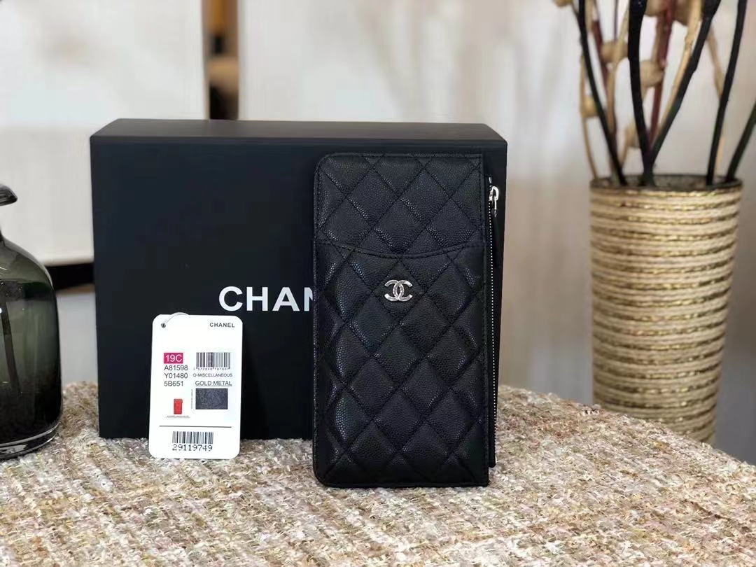 CHANEL 샤넬 캐비어 카드 지갑