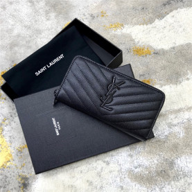 SAINT LAURENT 생로랑 지퍼 장지갑 19CM