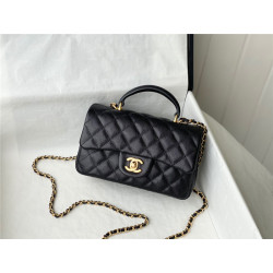 32위 CHANEL 샤넬 캐비어 탑핸들 뉴미니 플랩백 AS2431