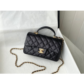 32위 CHANEL 샤넬 캐비어 탑핸들 뉴미니 플랩백 AS2431