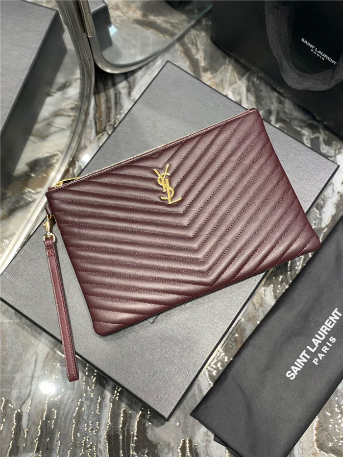 SAINT LAURENT  생로랑 클러치 금장 라지