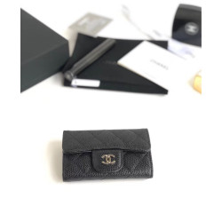 ★(판매완료)★ Chanel 샤넬 카드&동전 지갑 캐비어 은장 국내배송건