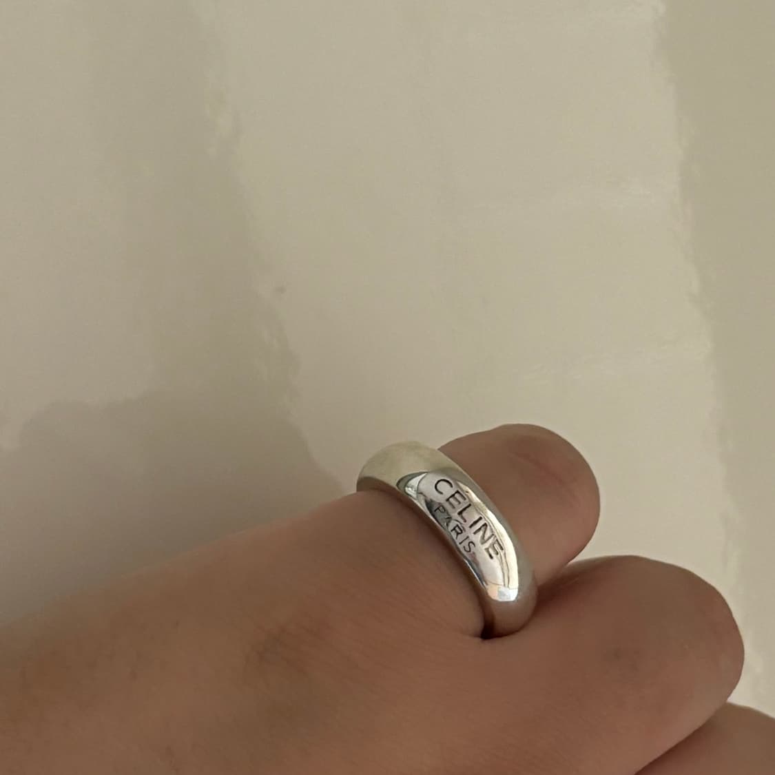 CELINE 셀린느 클래식 로고 볼드라인 링 반지 silver.925 [1:1제작]