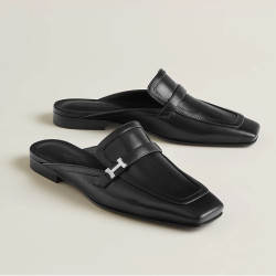 HERMES 에르메스 여성 그루피 레더 뮬