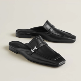 HERMES 에르메스 여성 그루피 레더 뮬