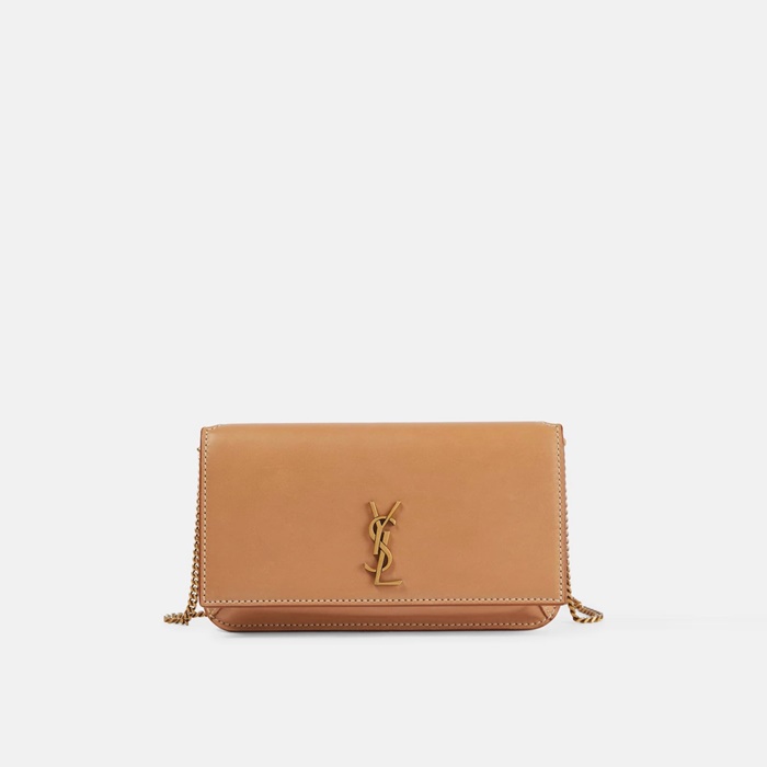 SAINT LAURENT 생로랑 여성 모노그램 체인 폰 홀더