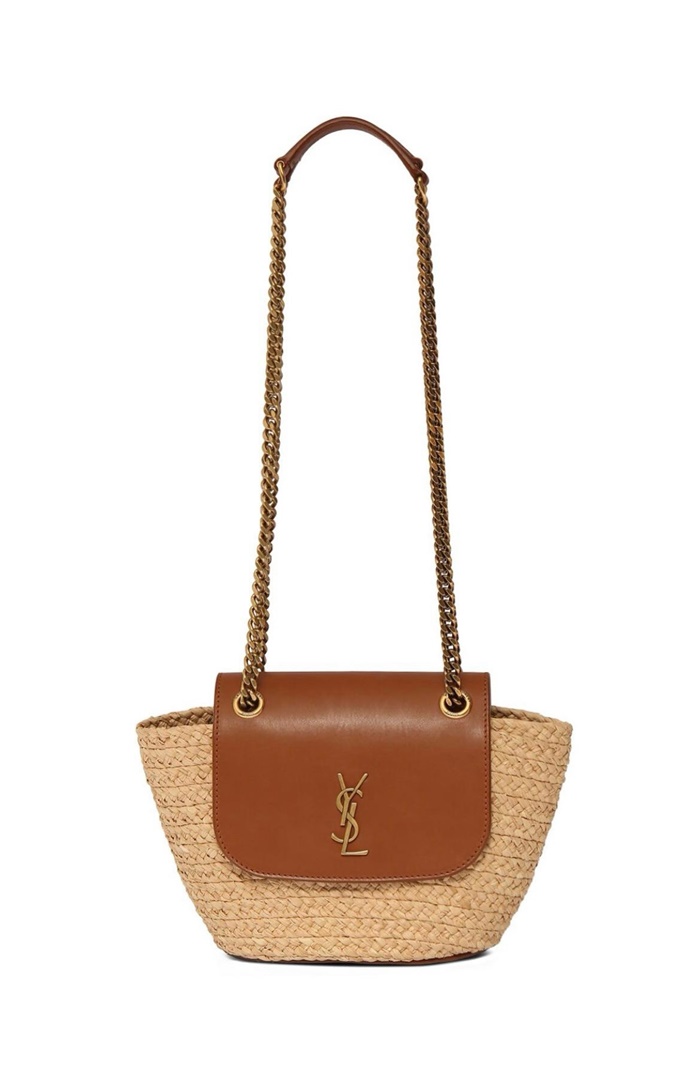 SAINT LAURENT 생로랑 여성 마농 라피아 미니 백